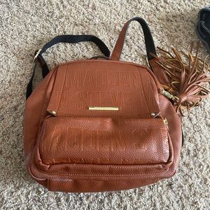 Steve Madden tan mini backpack